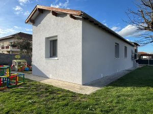 Chantier d'isolation thermique par l'extérieur à Aureilhan (65)