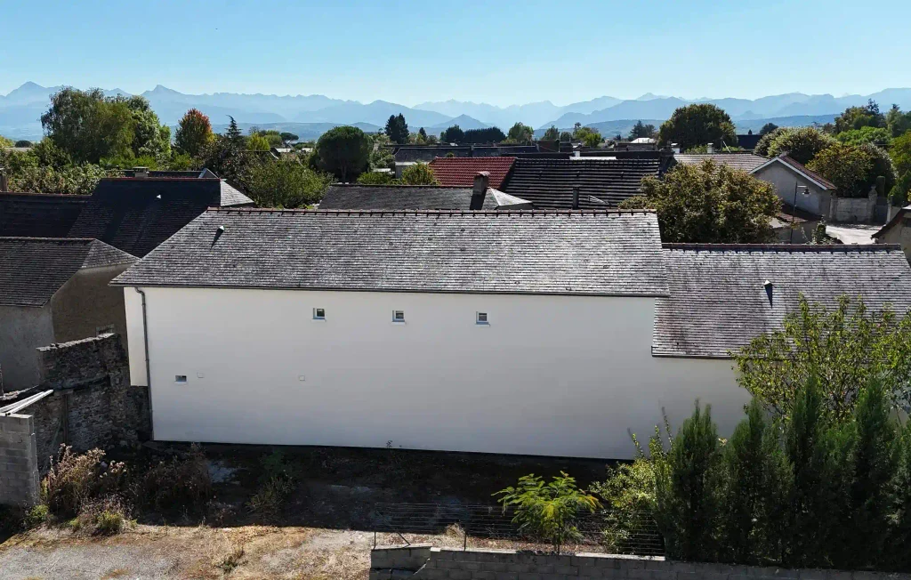 Chantier dune facade Isolation thermique par lexterieur a Azereix